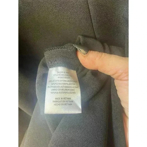 NWT Sachin & Babi One-Shoulder Shane stretch crepe asymmetric dress gown 4/6 - Picture 10 of 13